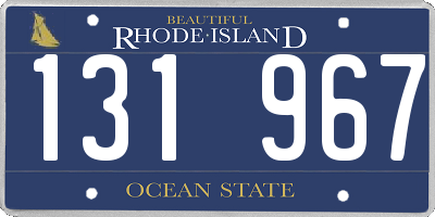 RI license plate 131967