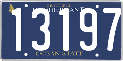 RI license plate 13197