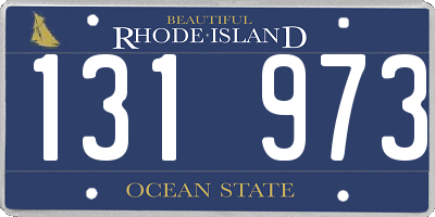 RI license plate 131973