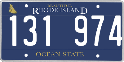 RI license plate 131974