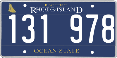 RI license plate 131978