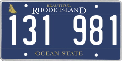 RI license plate 131981
