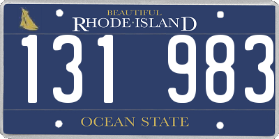 RI license plate 131983