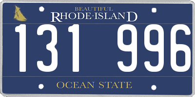 RI license plate 131996
