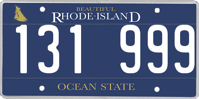 RI license plate 131999