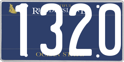RI license plate 1320