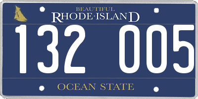 RI license plate 132005