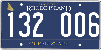 RI license plate 132006