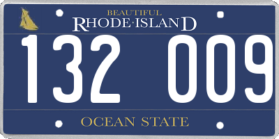 RI license plate 132009