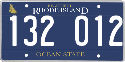 RI license plate 132012