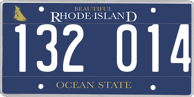 RI license plate 132014
