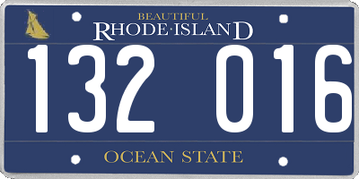 RI license plate 132016