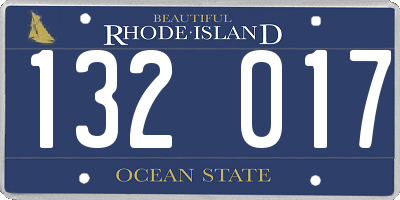 RI license plate 132017