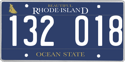 RI license plate 132018