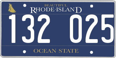 RI license plate 132025