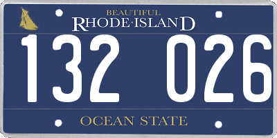 RI license plate 132026