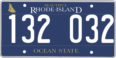 RI license plate 132032