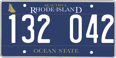 RI license plate 132042