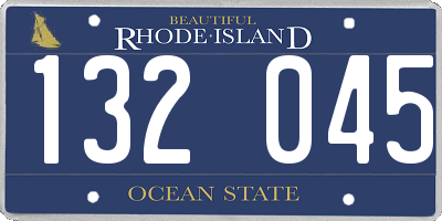 RI license plate 132045