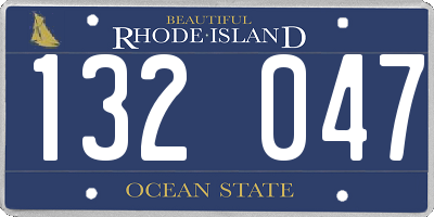 RI license plate 132047