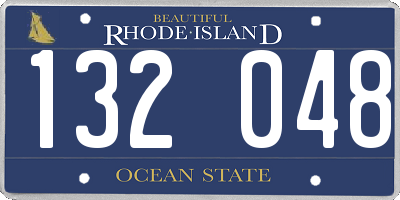RI license plate 132048