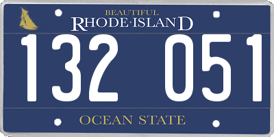 RI license plate 132051