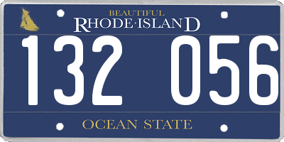 RI license plate 132056
