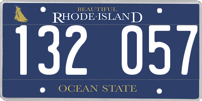 RI license plate 132057