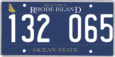 RI license plate 132065