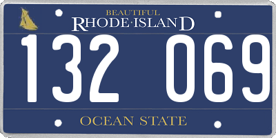 RI license plate 132069