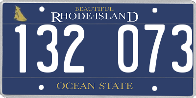 RI license plate 132073