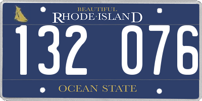 RI license plate 132076