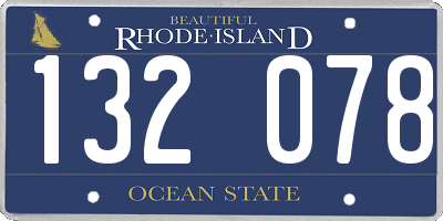 RI license plate 132078