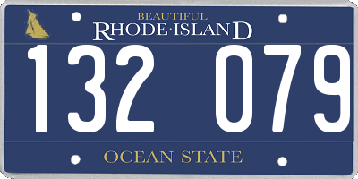 RI license plate 132079