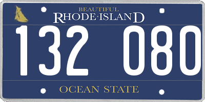 RI license plate 132080