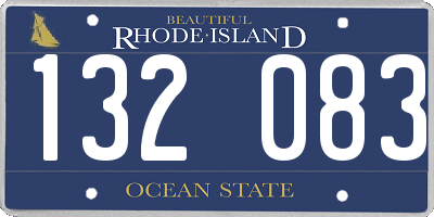 RI license plate 132083