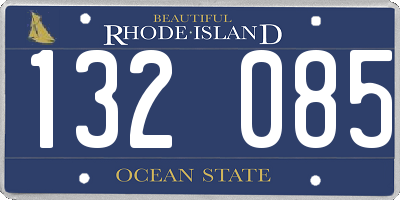 RI license plate 132085