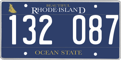 RI license plate 132087