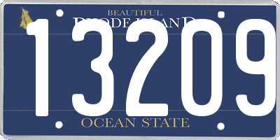 RI license plate 13209