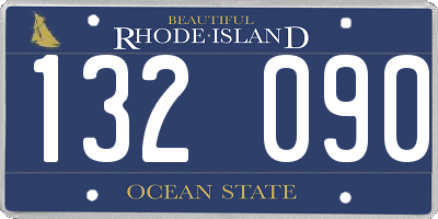 RI license plate 132090