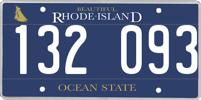 RI license plate 132093