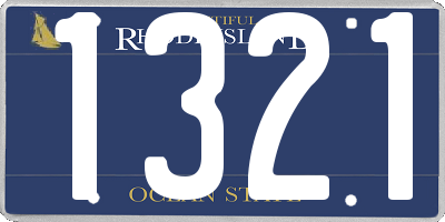 RI license plate 1321