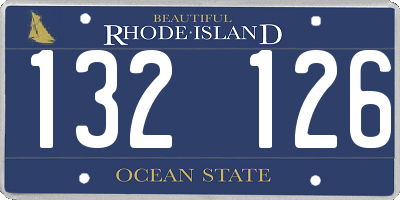 RI license plate 132126