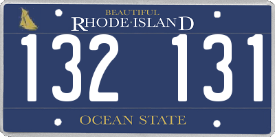 RI license plate 132131