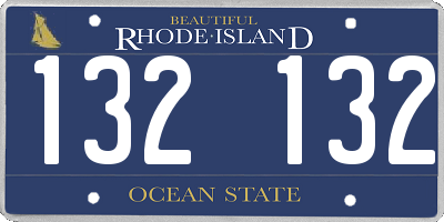 RI license plate 132132