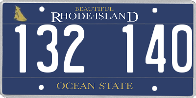 RI license plate 132140