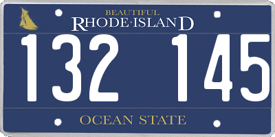 RI license plate 132145