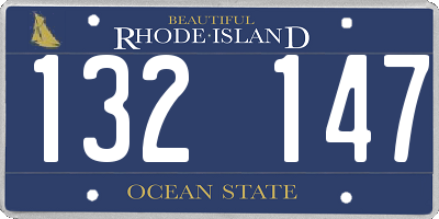 RI license plate 132147