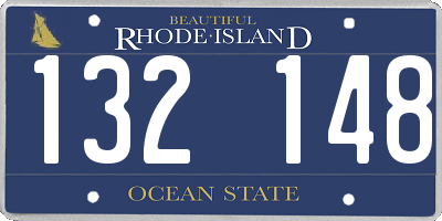RI license plate 132148
