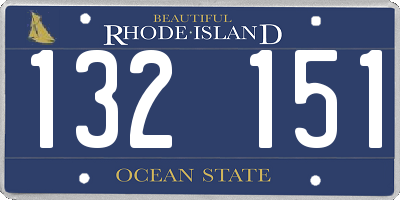 RI license plate 132151